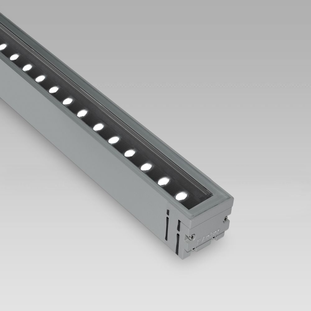 Wall and facade luminaires  Wall-mounted luminaire for facade lighting with linear design and scenographic light effects