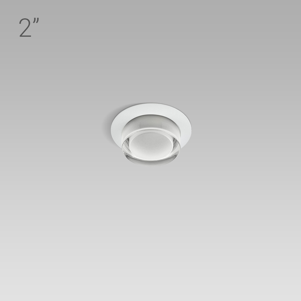 Recessed ceiling luminaires  Arcluce NAPO, the small step light for ceiling and walls with a pleasant opal screen