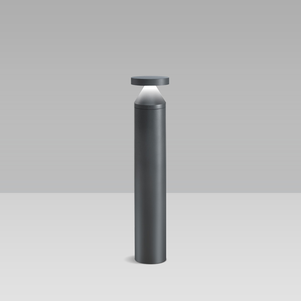 Bollard light for garden lighting with an elegant, cylindrical design, perfect for public lighting and residential environments